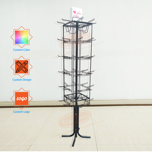Siêu thị treo <span class=keywords><strong>Hook</strong></span> Rack 360 độ xoay Ballon hiển thị đứng cho cửa hàng bán lẻ - Product Image 1
