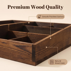 Boîte à parfum en bois à 6 compartiments réglables pour <span class=keywords><strong>homme</strong></span> et femme, boîte de présentation de luxe en bois pour parfum - Product Image 2