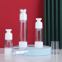 Bouteille cosmétique sans air de pompe de pulvérisateur de brume fine en plastique haut de gamme pour le toner de l'eau de visage 15ml 120ml tailles option d'impression d'écran
