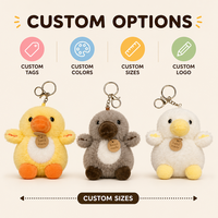 Porte-clés en peluche canard 3 couleurs, adorable jouet en peluche ornithoryphane, pendentif personnalisé, breloque de sac souple pour enfants et femmes