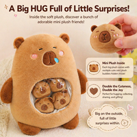 En gros, Peluche Capybara Mignonne, Coussin Décoratif Sac à Collation, Poupée Animale en Peluche Douce pour le Soulagement du Stress et les Cadeaux