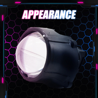 Faros Delanteros LED Bi-LED con Lente de Proyector, Faros Delanteros para Automóvil T1, Kits de Cubierta de Ojos de Ángel, Combinaciones de Ojos de Demonio, Accesorios, Piezas Automotrices
