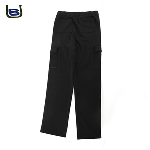 Pantaloni lunghi Cargo neri traspiranti di alta qualità Casual stile Outdoor elastico <span class=keywords><strong>con</strong></span> coulisse in vita grandi tasche tinta tinta unita - Product Image 2