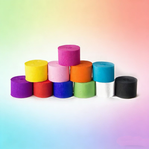 <b>Glossy</b> Metallic Crepe <b>Paper</b> Sheets Shiny Surface Eye Catching for Christmas Tree Ornaments and Halloween Party Decor - Product Image 2