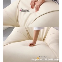 Einzelsofa Luxuriöser Loungesessel Relaxsessel Moderner Minimalistischer PU-Leder-Polstersessel mit Drehfunktion Wohnmöbel