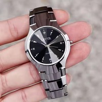 Montres de couple étanches LSVTR à succès OEM ODM, montres de luxe en acier inoxydable à quartz avec calendrier et date pour hommes