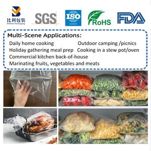 Sacs de cuisson électriques haute température pour rôtissoire, four à mijoter, rôti, dinde, œufs durs, sacs en plastique transparents à fond plat - Product Image 6