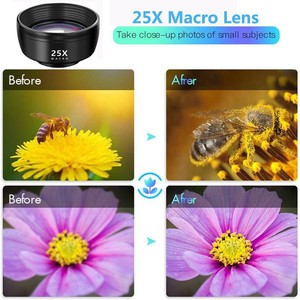 7 In 1 Smartphone Lens Kit Universal Fish Eye Macro Wide Angle Optical Glass Mobile Phone Camera Accessory - Product Image 4