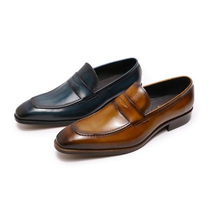 <span class=keywords><strong>Mocasines</strong></span> Penny para <span class=keywords><strong>Hombre</strong></span>, Cuero Genuino, Hechos a Mano, Zapatos Formales de Alta Gama para Negocios, Talla Grande, Cuero Puro - Product Image 3