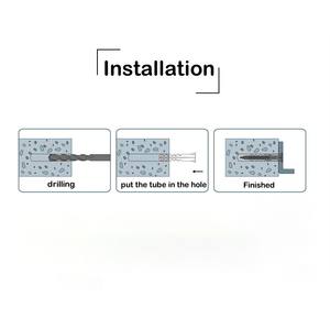 Inserts de cheville en plastique de 8MM et vis de montage pour charnières vis auto-perceuses bouchon d'expansion murale jaune blanc - Product Image 6
