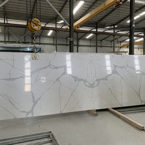 Dalle de quartz ODM/OEM polie TMZ Infiniti moderne 5038 Calacatta pour comptoirs de cuisine Tables à manger hôtels pierre artificielle - Product Image 3
