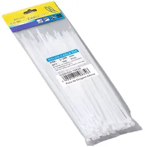 Cheap price white self-locking nylon cable tie customization accept pa66 pa6 wire cable tie