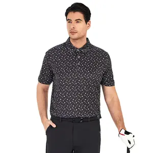 Kaos polo golf pria lengan pendek, kaus polo kerah meregang sublimasi mewah kualitas tinggi Musim Panas 2024