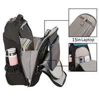 Sac à dos à roulettes pour adultes d'affaires et écoliers livres court voyage sac multifonction étanche
