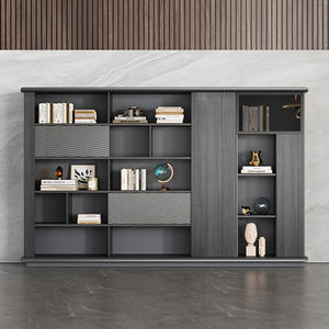 أثاث غرفة معيشة رخيص الثمن من Foshan خزانة خشبية فاخرة تحتوي على حامل كتب من خشب متوسط الكثافة رفوف كتب خشبية حديثة - Product Image 1