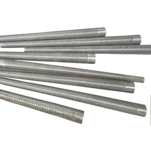Silindirik paslanmaz çelik 304 delikli PipePerforated filtre ElementsPerforated Tubestainless çelik delikli boru