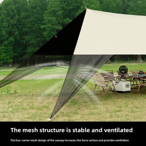 Toldo para acampar al aire libre con protector solar Lona <span class=keywords><strong>de</strong></span> campamento portátil Pegamento negro Cola <span class=keywords><strong>de</strong></span> <span class=keywords><strong>Milano</strong></span> Revestimiento impermeable e impermeable para picnics - Product Image 3