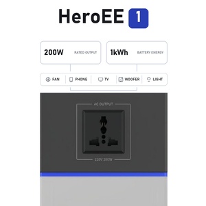 Générateur solaire portable 200W 1kWh, station d'alimentation avec batterie LiFePO4, plus de <span class=keywords><strong>10000</strong></span> cycles de charge, pour cabane hors réseau, camping-car, voyages et pannes de courant - Product Image 3