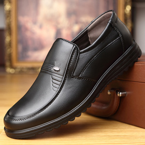 Mocasines Casuales de Cuero para Hombre, Negros, de Color Sólido, Transpirables, para Negocios y Ocio, Origen Wenzhou - Product Image 2
