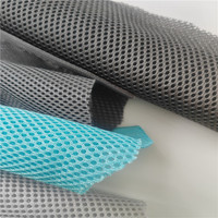 Tissu de maille de sandwich de couche d'air d'espacement du polyester 3D respirant blanc de maille colorée pour l'habillement