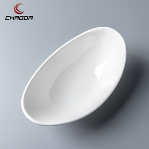 New Trung Quốc Thiết kế gốm sứ đồ ăn Bát đặt sứ yuanbao Hình dạng tấm cho khách sạn nhà hàng - Product Image 3