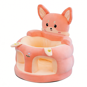 Canapé bébé en peluche renard personnalisé, chaise de soutien pour bébé, siège bébé en peluche renard - Product Image 5