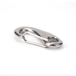 Stainless Steel 304 Rope Connector Safety Lock Shaped Carabiner Egg Shape Snap Hook