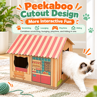 Lit pour chat type grotte, vente en gros, fabricant de canapés pour chat en carton ondulé, maison pour chat, griffoir, matériau épais et respirant