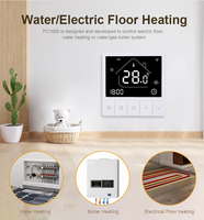 Thermostat de chauffage au sol électrique intelligent, interrupteur de contrôle de température, 16A électrique et 3A pour pièces de chauffage au sol à eau