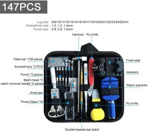 147 Pcs Professional Watch Repair Kit Multi-function Screwdriver & Spring Bar Tool Set with OEM Support 3-Year Warranty - Product Image 2