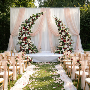 DKB Wholesale Handmade <b>Flower</b> Decoration Wedding Wild <b>Flower</b> Arch Colorful Artificial <b>Flower</b> Arch for Wedding Decor - Product Image 1