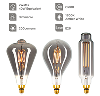 Smoky Edison LED Vintage Smoky Glass Filament Ampoule Intérieur AC Alimenté Sans Scintillement LED Filament Ampoule Lumières décoratives Utilisation pour Café