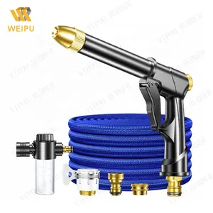 High pressure car wash water telescopic hose household tap nozzle to flush water pump garden tools