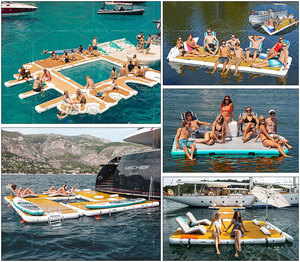 Mini Docking Station nổi Dock jetski Docking Boat Marina ponton flottant gonflable bến cảng Inflatable Dock cho thuyền - Product Image 4