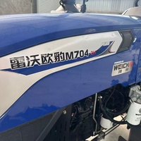 Tracteur agricole à roues 704 70HP 4WD, moteur Weichai, multifonctionnel, haute efficacité énergétique, couleur bleue, garantie 1 an