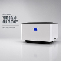 Batterie empilée à quatre modules 20 kWh 51,2 V 100 Ah au phosphate de fer lithium pour stockage domestique avec indicateurs LED