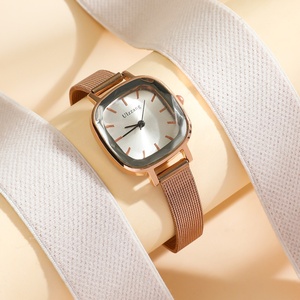 Reloj de Pulsera de Malla Minimalista de Moda para Mujer, Esfera Cuadrada Pequeña, Elegante Reloj de Cuarzo para Dama - Product Image 4