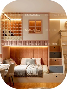 เตียงเด็กผู้ชาย รุ่นใหม่ ปี 2026 เตียงสองชั้น ขนาด <span class=keywords><strong>1.2</strong></span> เมตร ทำจากไม้ ดีไซน์เรียบง่าย พร้อมตาข่ายเชือก ปรับแต่งได้ บ้านเล่นสำหรับเด็ก - Product Image 5