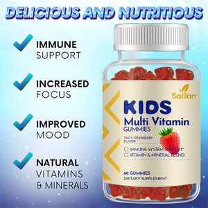 Trung Quốc Nhà sản xuất của ngon dâu tây hương vị 60-gram Vitamin tổng hợp Gummies trẻ em oimmune Hệ thống hỗ trợ vitamin khoáng sản trẻ sơ sinh - Product Image 2