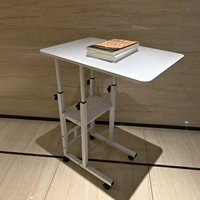 Bureau mobile réglable en hauteur en mélamine MDF écologique pour ordinateur portable, idéal pour dortoir et maison