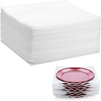 WHITE SHOP 50 feuilles de mousse de polyéthylène 30x30 cm pour déménagement, protection de vaisselle, porcelaine et verrerie