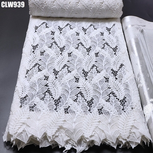 Trắng Thanh Lịch Hollow Rope Bện Guipure Dây Ren Vải Chất Lượng Cao Châu Âu Nước Hòa Tan Ren Vải Cho Váy Cưới - Product Image 4