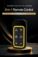 Télécommande sans fil rechargeable 8-en-1 multicanal, multifréquence, étanche, avec fonction de clonage de code pour porte automatique