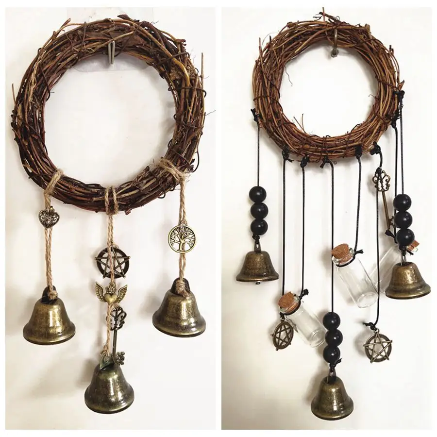 Witches Bells Protect Door Handle Hooks Wika Wind Chimes Witches Pray For Bohemian Family Room Decoration