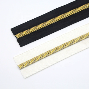 Golden <strong>Teeth</strong> Roll Zipper High Quality Custom Plastic 5# Factory <strong>Zip</strong> Eco-Friendly Long Chain for Jackets &amp; Bags Rubber Nylon - Product Image 3