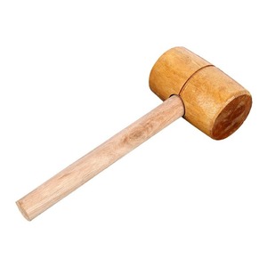 Martillo de madera con cabeza redonda, mazo de madera maciza para carpintería y reparación de maquinaria - Product Image 4