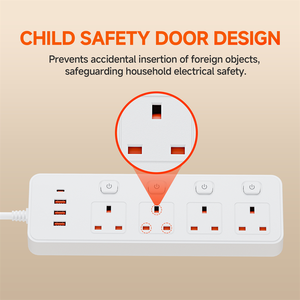Regleta de Enchufes Oscm de 6/7/8L para Europa, Enchufe Múltiple, Cable de Extensión Eléctrico, Carga Rápida DE SL - Product Image 3