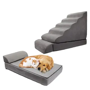 2024 Wholesale Custom Stairs for Dogs to Get on Bed Cat Furniture Foldable Dog Stairs Dog Steps