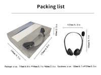 Casque filaire 7.1 à réduction de bruit pas cher casque de réunion de centre d'appel de bureau en vrac avec micro pour téléphone Pc ordinateur portable