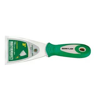 Berrylion SS 1 "/2"/3 "/4"/5 "/6" Putty Knife Tường Trát Knife Hand Tool Nhựa Xử Lý Scraper Blade Với Mềm Grip Espatula